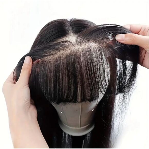 HD Lace Hairline With Baby Hair 6x1 Replacement Forehead Fringe Bangs Air, Fring